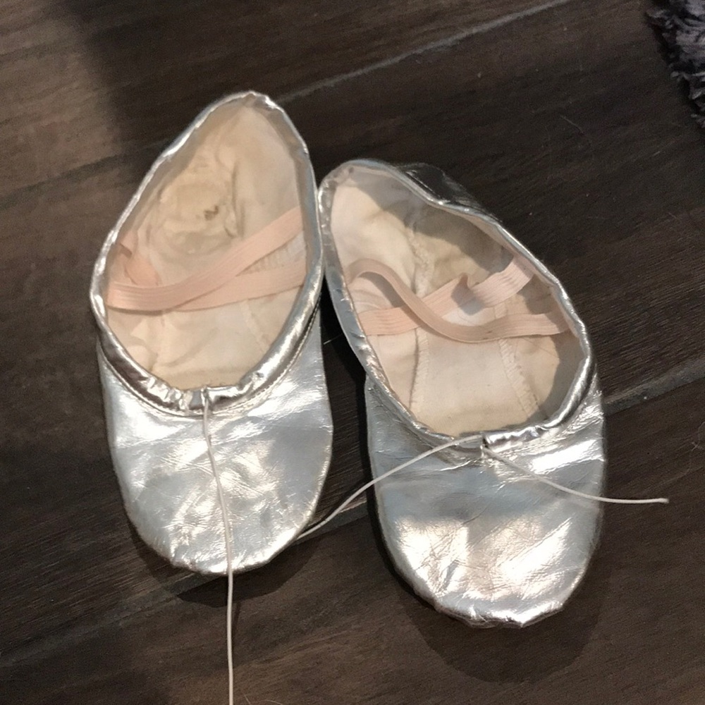 Silver ballet slippers